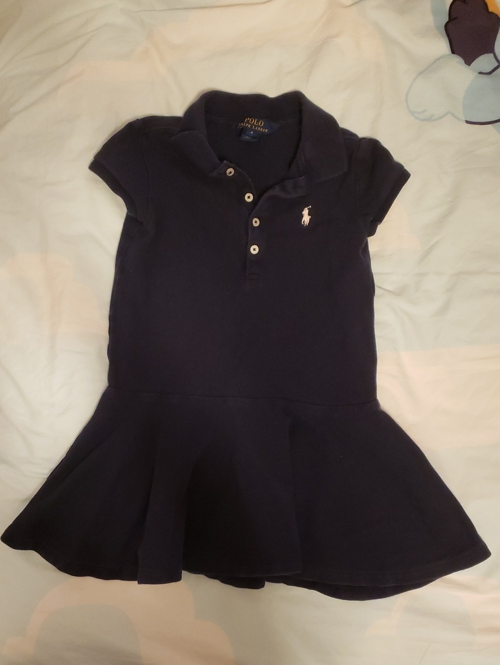 Polo by Ralph Lauren Navy Girls Polo Tennis Dress